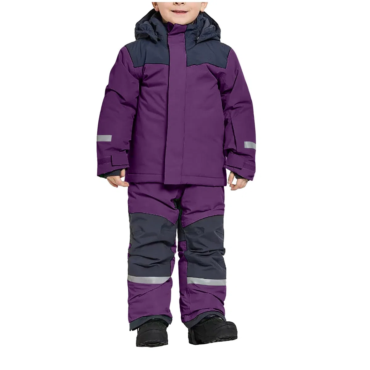 Combinaison de Ski Enfant à Capuche Chaud Garçon Combinaisons de Neige Imperméables et Coupe-Vent Vêtements de Ski pour Garçon Tenue de Ski Imperméable à la Neige Vetement Ski Pas Cher