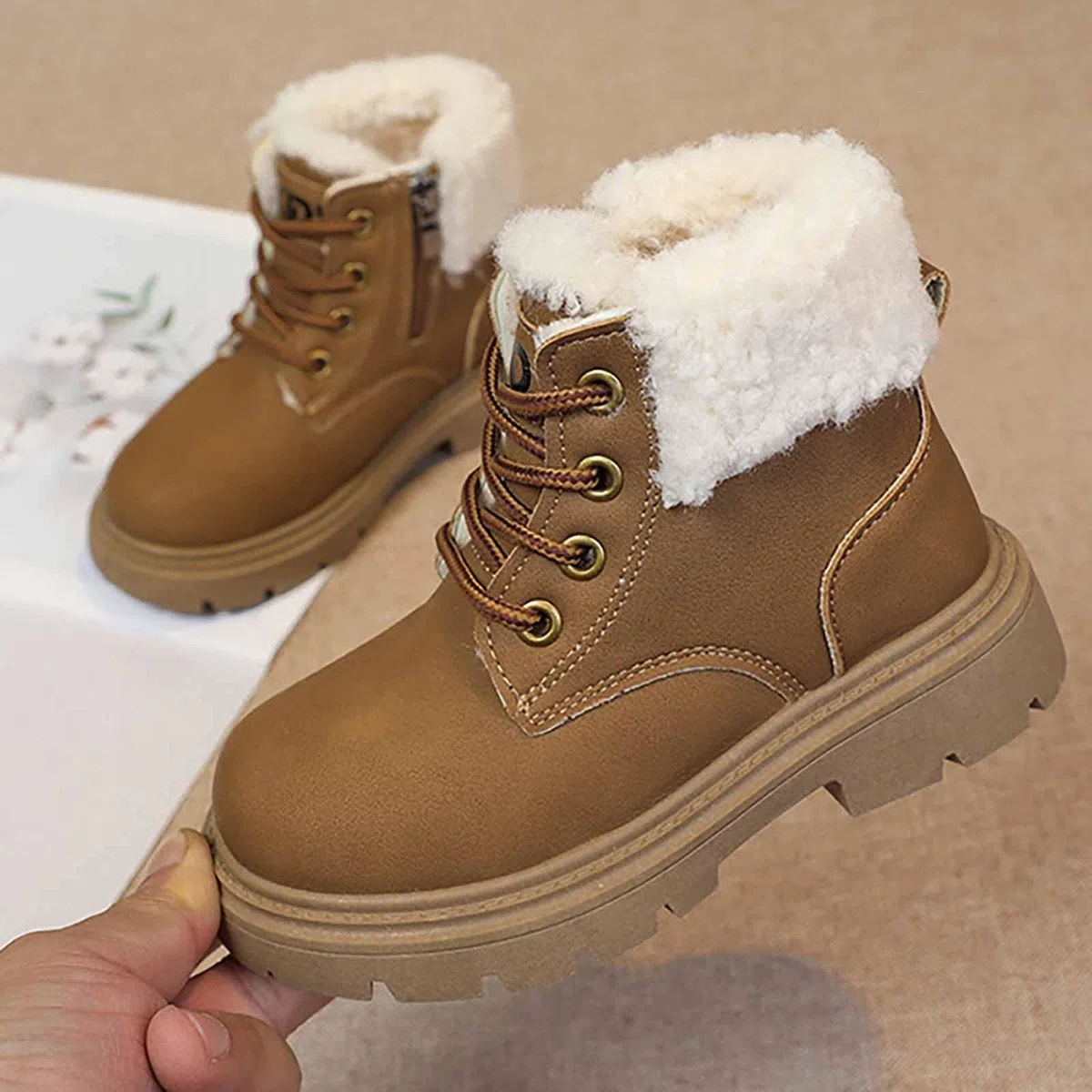 Chaussures Hiver Garçon Chaussure Enfant Botte Fourrée Fille Bottines Garcon Bottine Enfants Bébé Boots Equitation Moto Et Fourrées De Neige Bottes