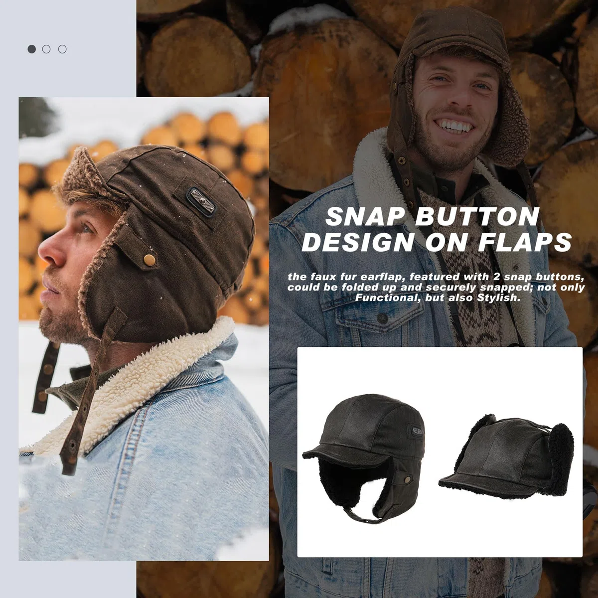 TOP-EX Chapeau de pilote en similicuir imperméable XXL XXXL pour homme