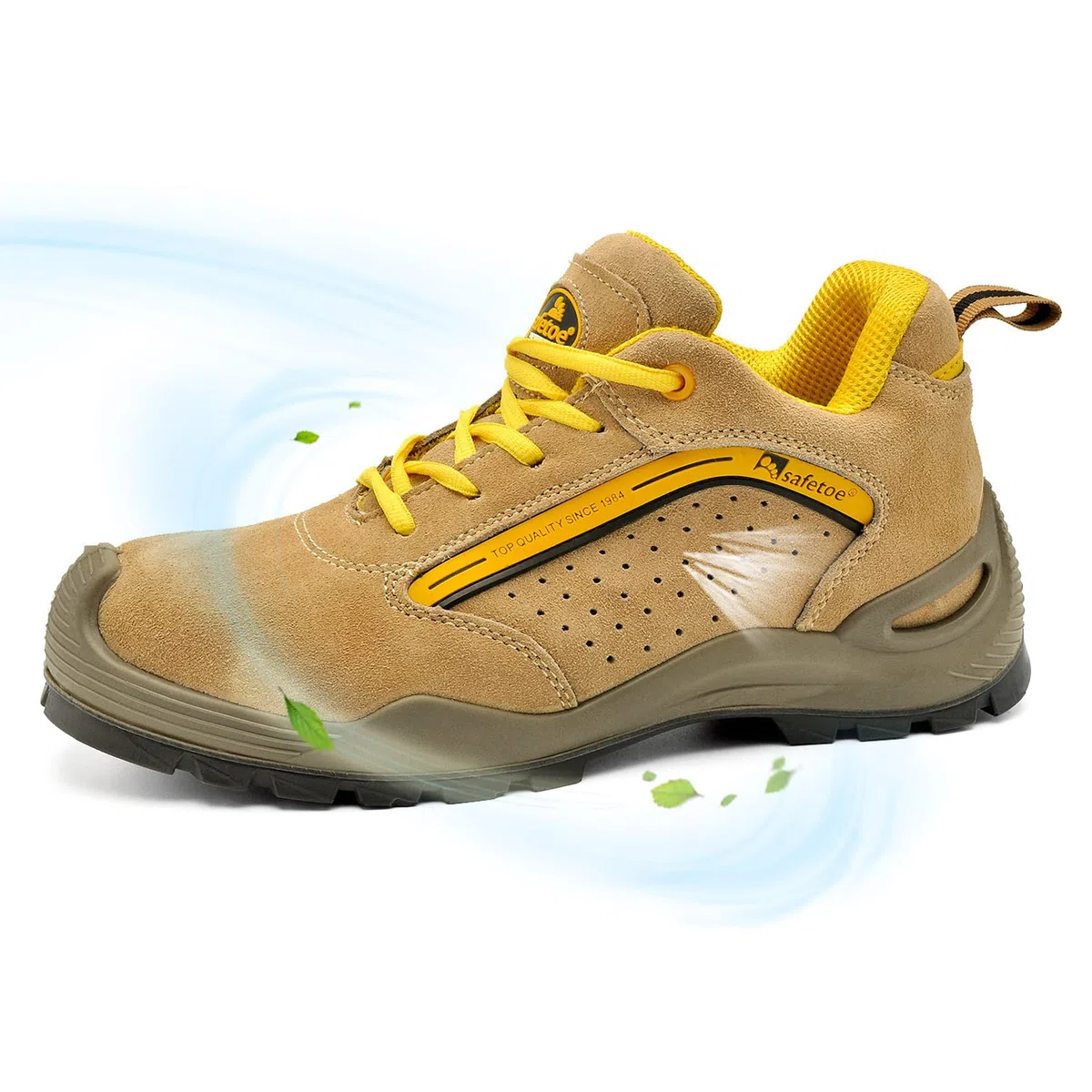 Chaussure de Securite Hommes et Femmes, 7296YN Respirant Basket de Securite Homme Montante Legere et Confortable, Botte de Securité pour Travail de Chantier, S1P Embout en Acier et Plaque en Acier