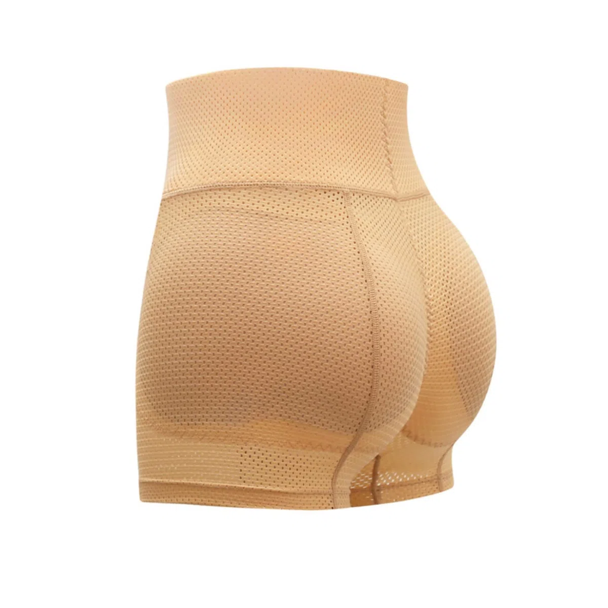 Shorty Gainant Rembourré pour Femme, Culotte Rehausse-Fesses en Maille Respirante High Waist Black M