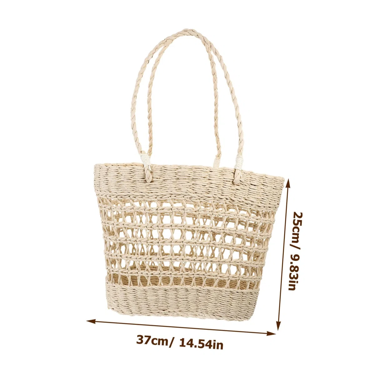 ABOOFAN Sac de Plage Creux Grand Cabas pour Femme Sac Fourre-tout de Plage Tissé