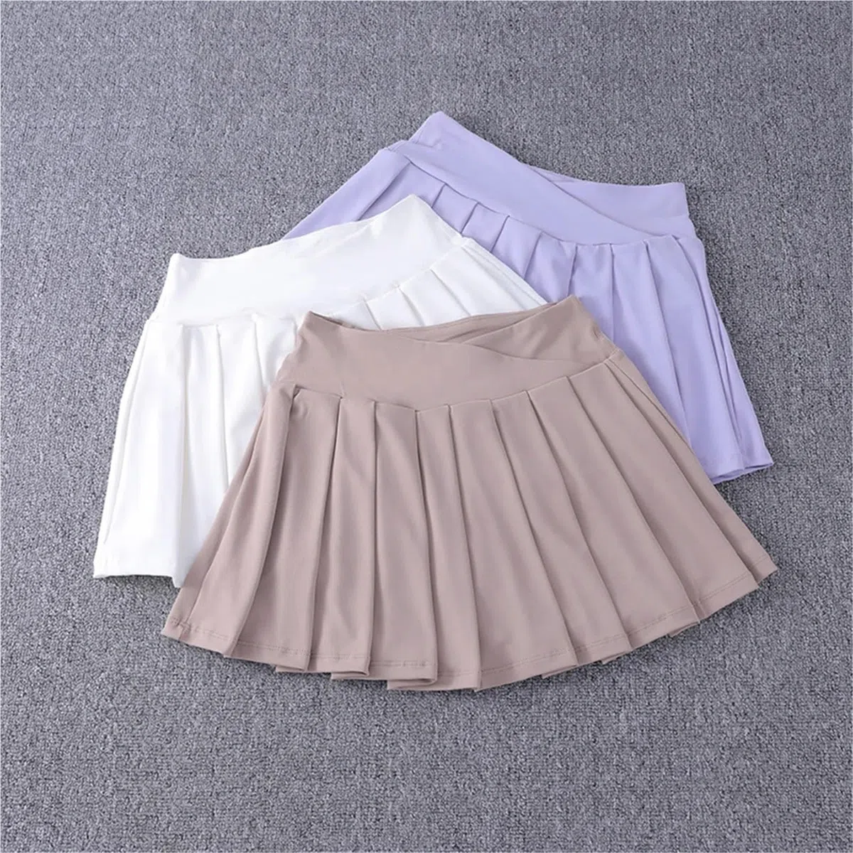 Jupe de Tennis plissée en Nylon, Jupe Taille Haute for Femmes, Sport for l'extérieur pour Sports(Brown,S)