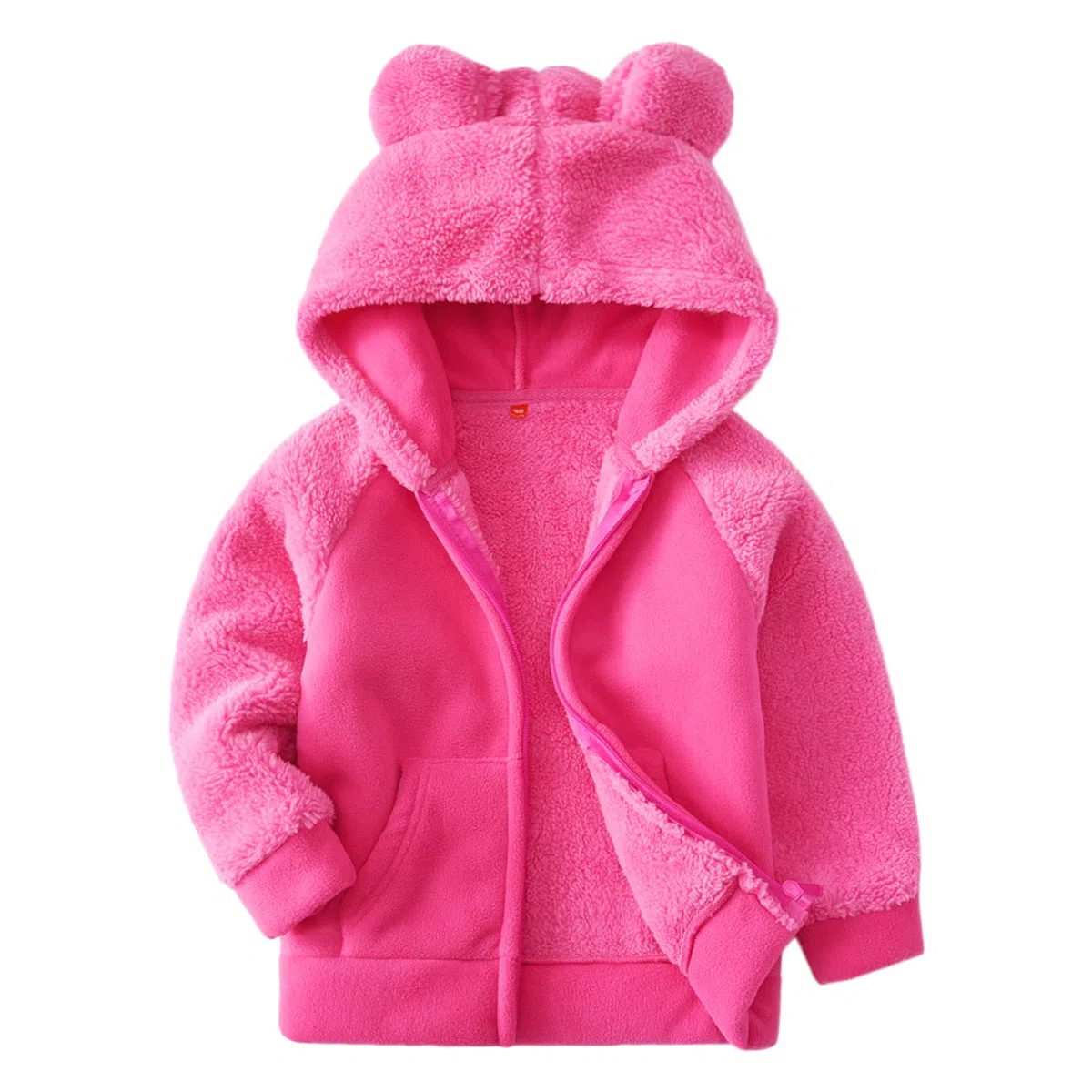 Bébé Toddler Enfants Garçons Filles Veste Polaire Épaissie avec Capuche Veste Polaire Zippée Ours F78 Veste à Capuche Veste Enfant avec Oreilles d'Ours Taille 86-134, Ours