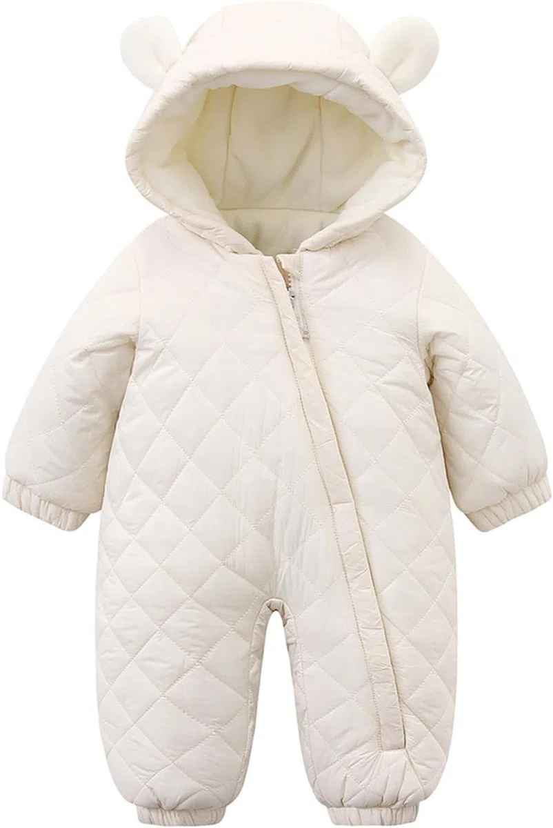 Combinaison de Neige pour bébé Combinaison de Neige pour Tout-Petits Veste matelassée pour Nouveau-né Manteau d'hiver 2T