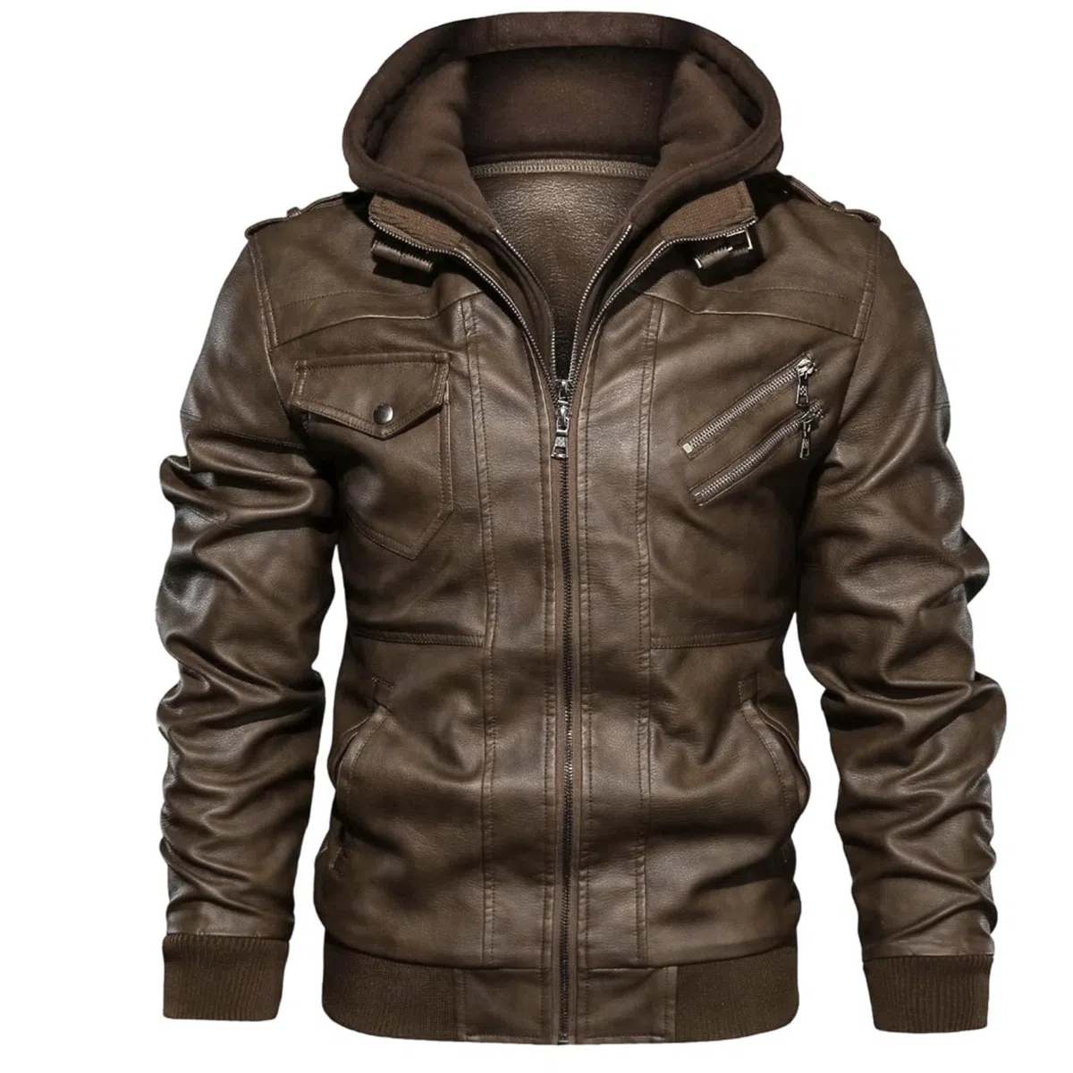 Veste Moto Homme Chic Et Elegant Vestes De Sport Homme Ample ZippéE CintréE Manteau D'ExtéRieur Décontracté D'Automne Pour Le Quotidien Et Les ActivitéS De Plein Air Au Design Confortable Casual