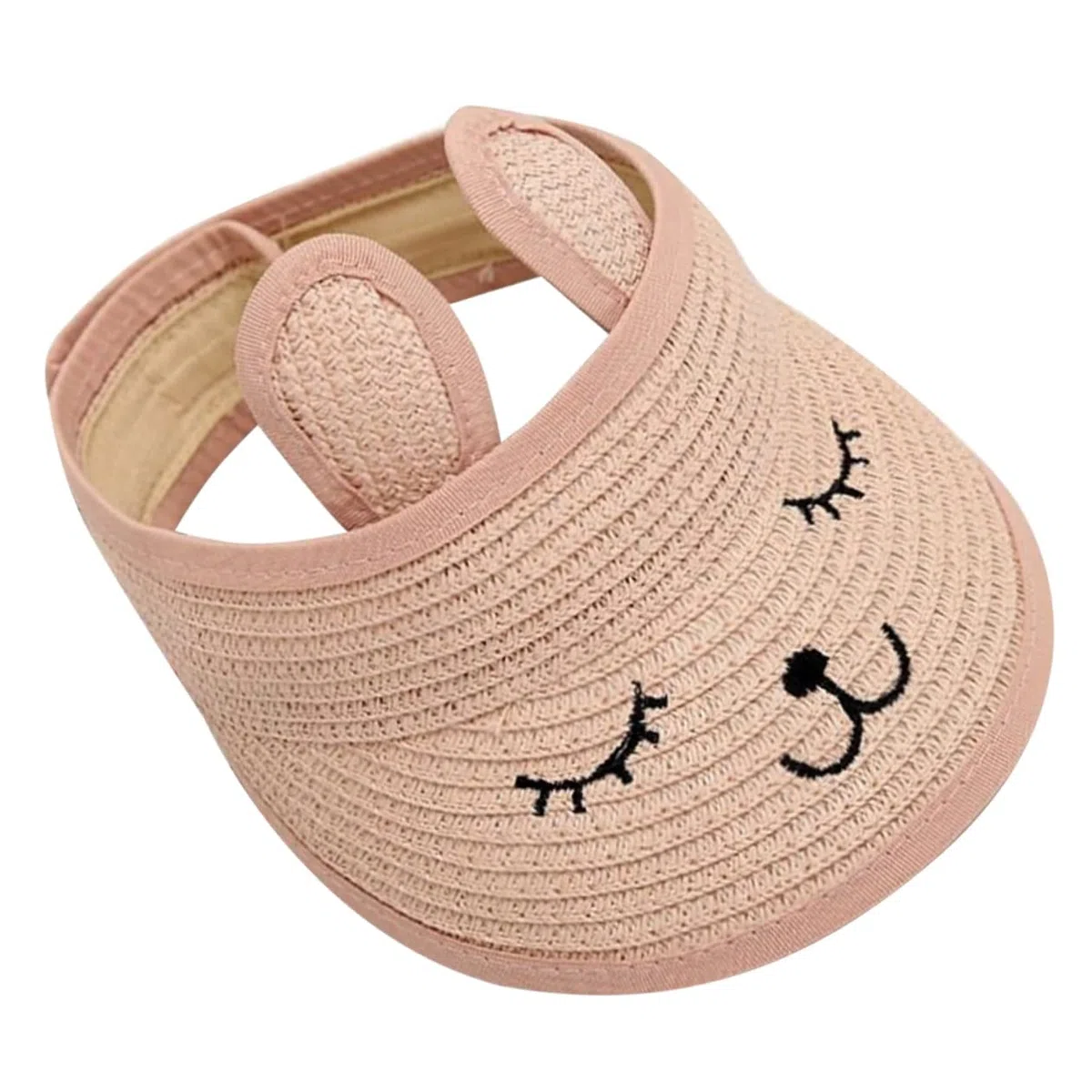 Beaupretty Lot De 5 Chapeaux De Soleil en Paille pour Enfants Et Femmes Visière De Protection Solaire Pliable À Bord pour Le Sport Idéal pour L'Extérieur Rose