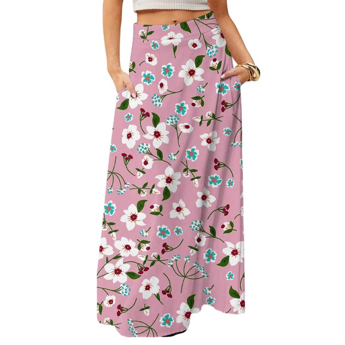 Cocila Tutute Bolide Fleuries pour Femmes Jupes Longue Fleurie Taille Haute Fluide D'éTé RéGulièRes Et Tendance Tutu Adulte Tulle Fille Fluo Deguisement Jaune Blanc Jupon