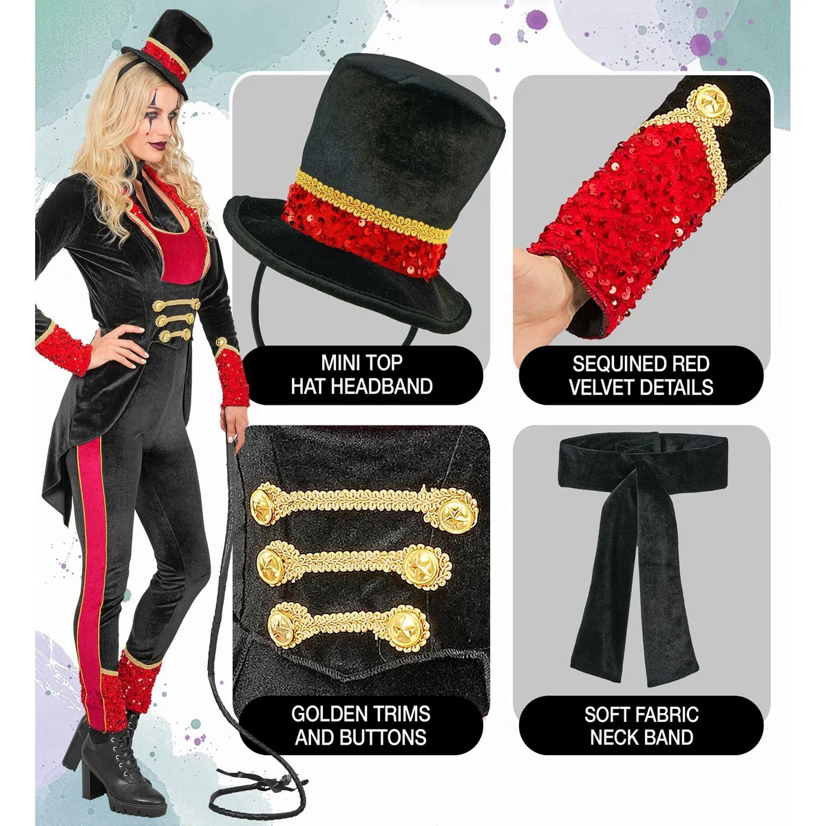 W WIDMANN MILANO Party Fashion - Costume de directeur de cirque pour femme