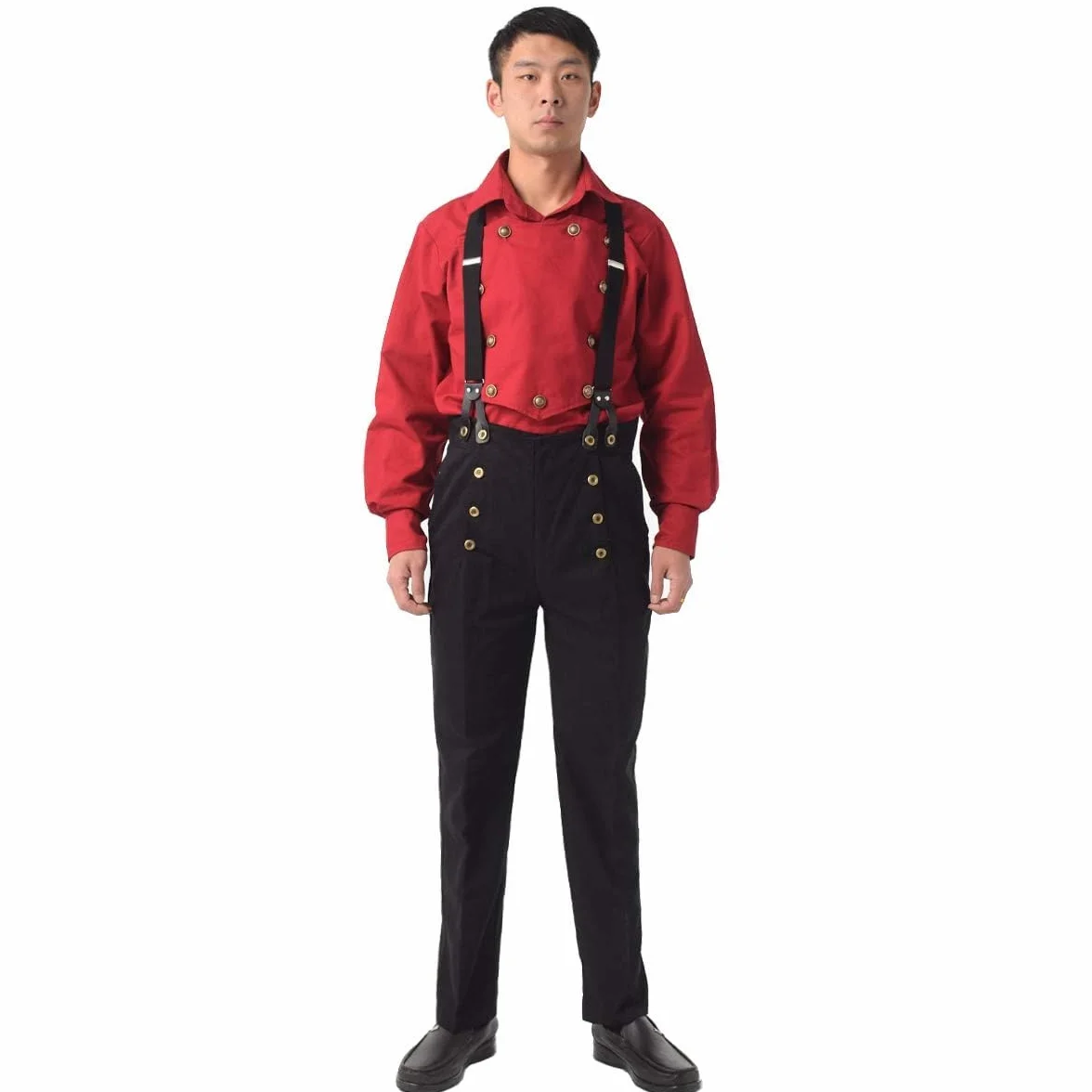 BPURB Pantalon Victorien pour Homme Style Vintage Steampunk Gothique Punk Cosplay Pantalon