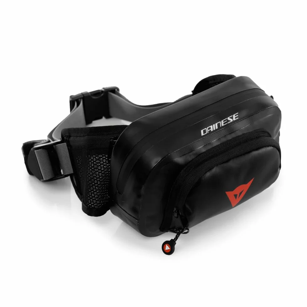 Dainese - Explorer Waist Bag 1.8L, Sac-Banane Imperméable, pour Hommes et Femmes, Noir, N