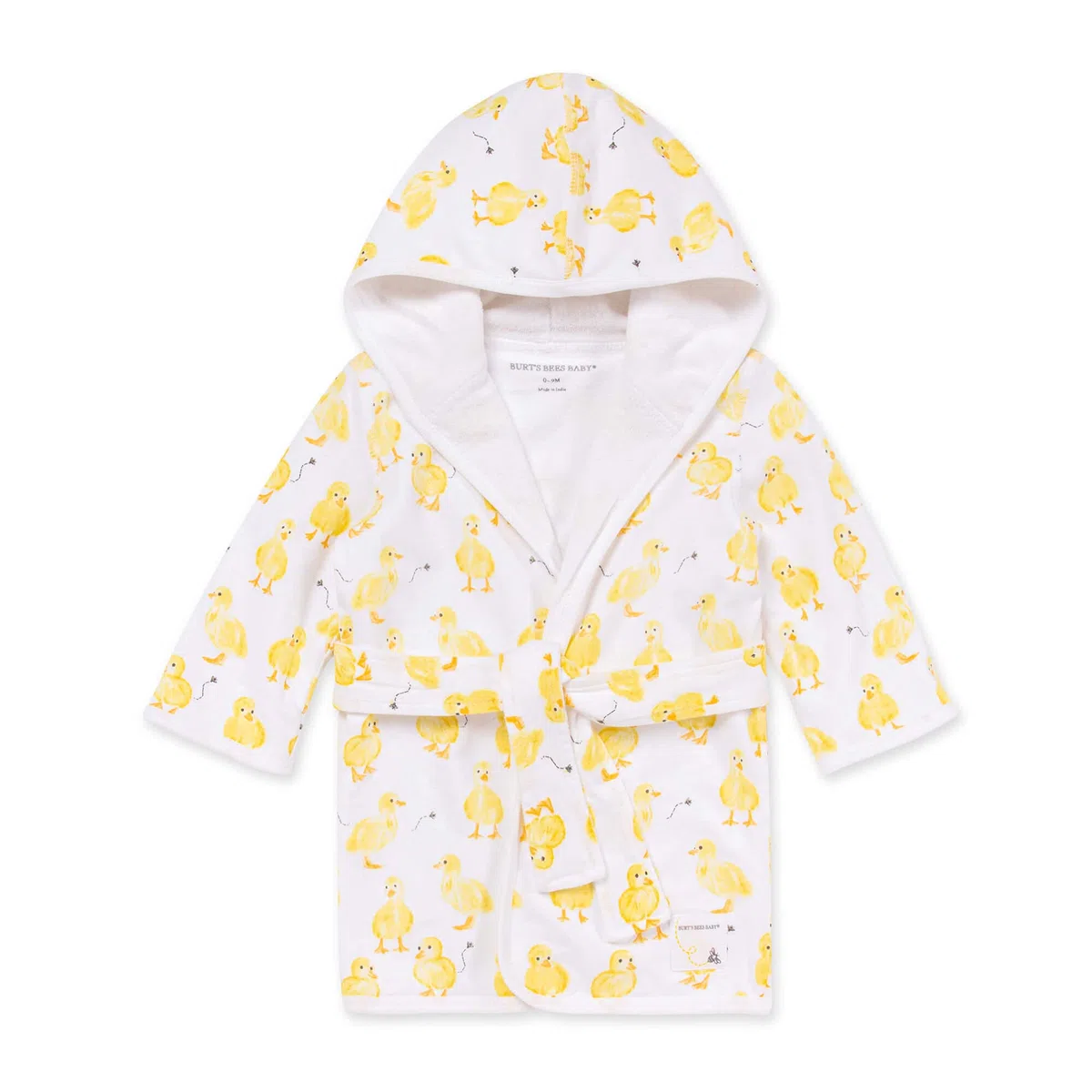 Burt's Bees Baby Peignoir à capuche pour bébé - Tricot bio - Peignoir de bain unisexe - Pour garçon et fille - Taille 0-9 mois