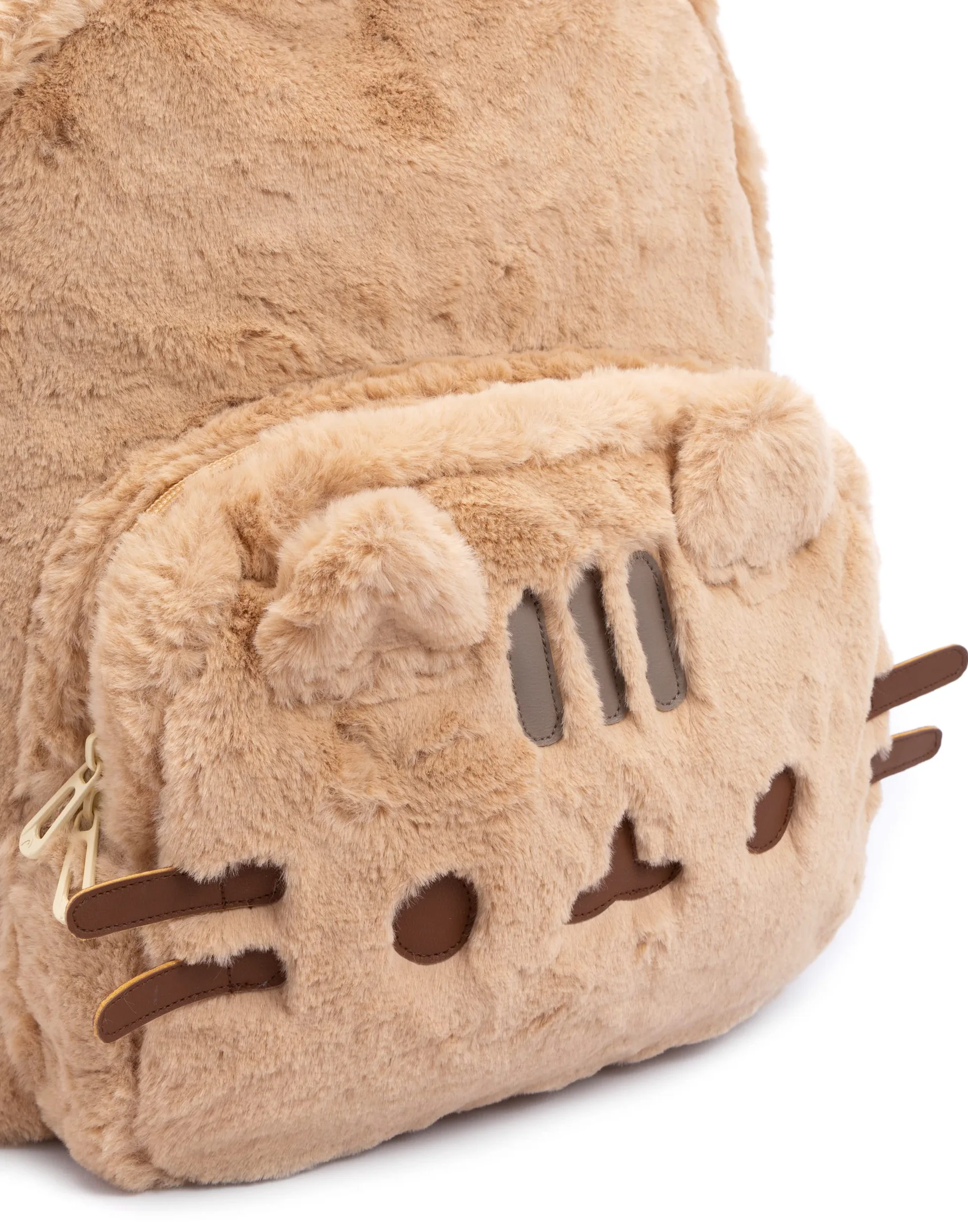 Sac à dos pusheen pour adultes adolescents 3D chat beige rucksack moelleux 13.5" taille unique