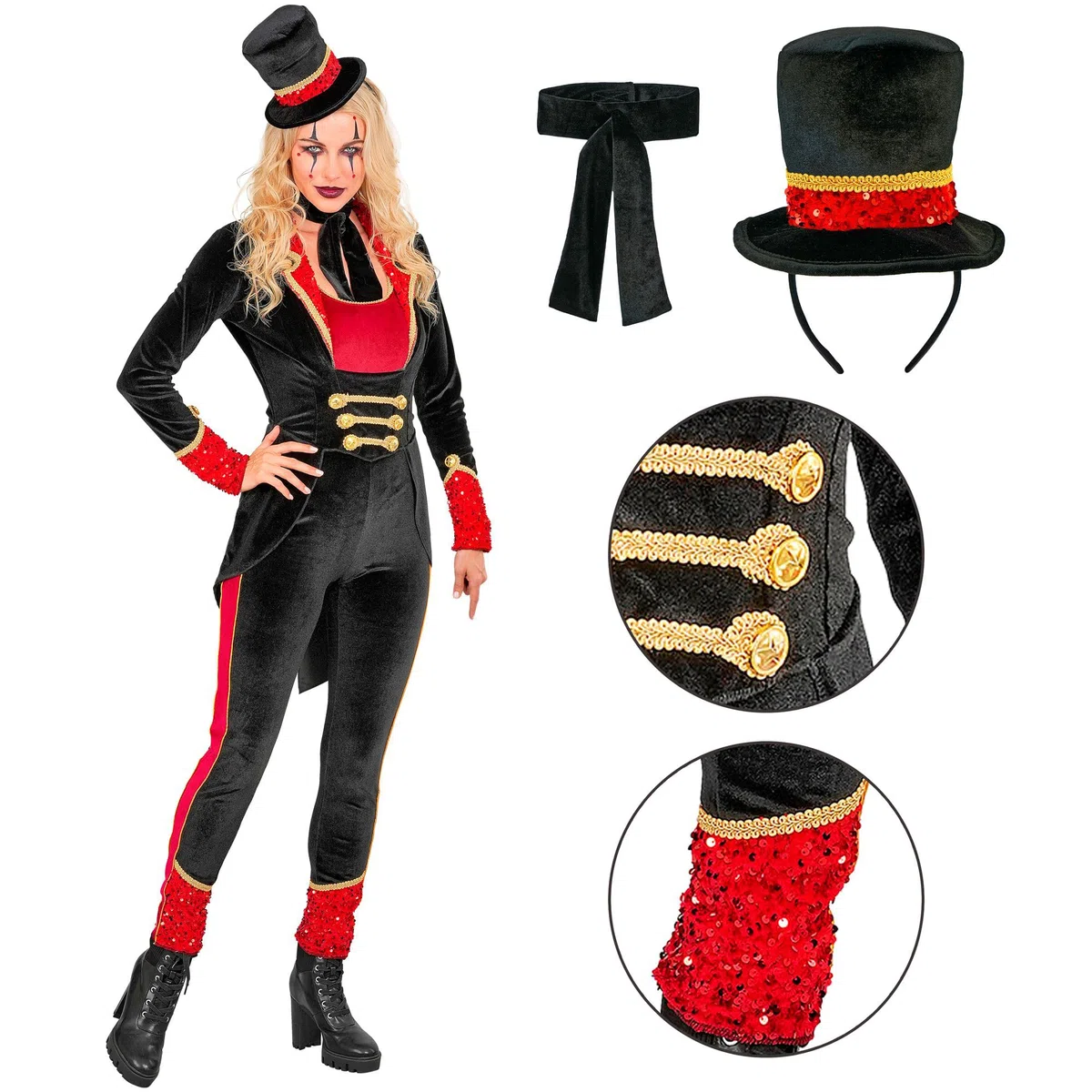 W WIDMANN MILANO Party Fashion - Costume de directeur de cirque pour femme