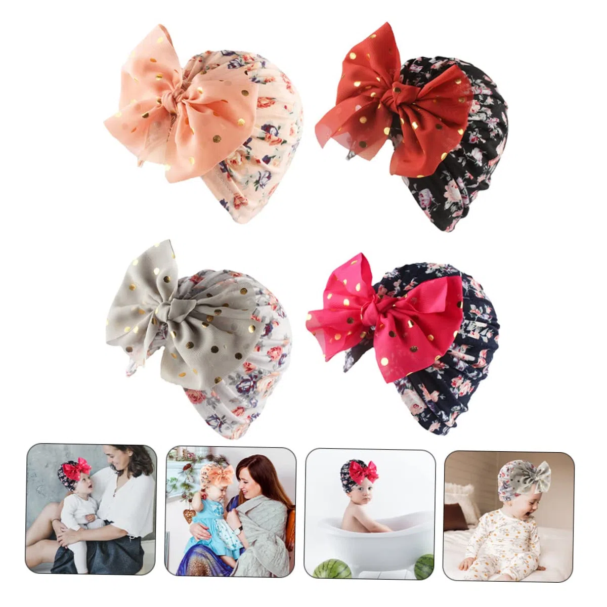minkissy Chapeaux Garçon Fille Chic avec Nœud pour Bonnets Écouteurs Confortables pour Et Accessoires De Mode pour Toutes