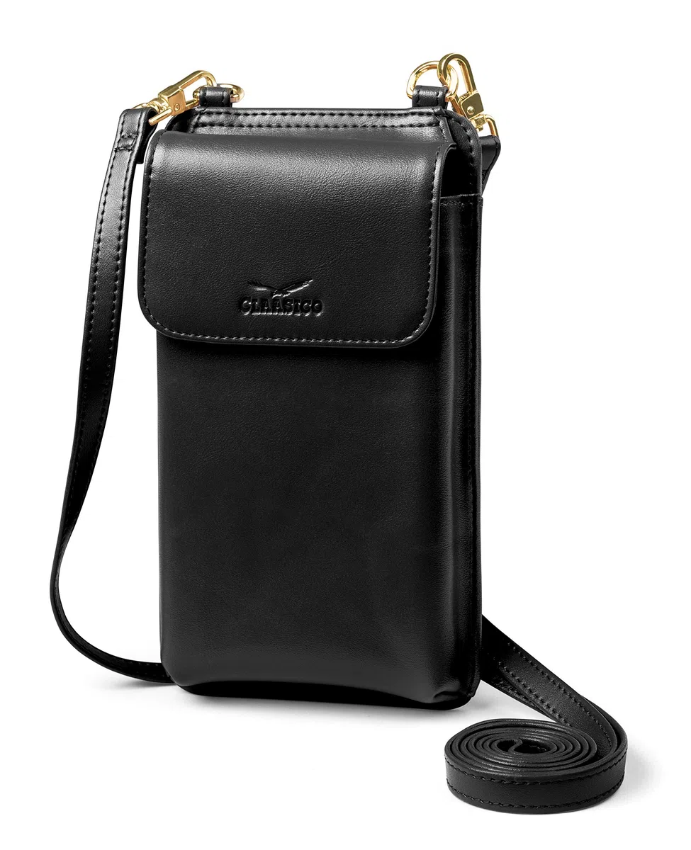 Claasico Portefeuille à bandoulière et étui pour téléphone | Pochette magnétique pour iPhone/Samsung/LG et sac à main