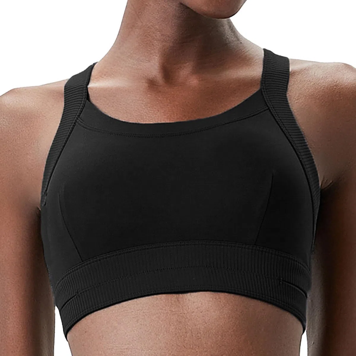 Soutien-gorge d'entraînement haute résistance pour femme - Sous-vêtements de sport - Ourlet creux - Réglable - Pour le yoga et le fitness