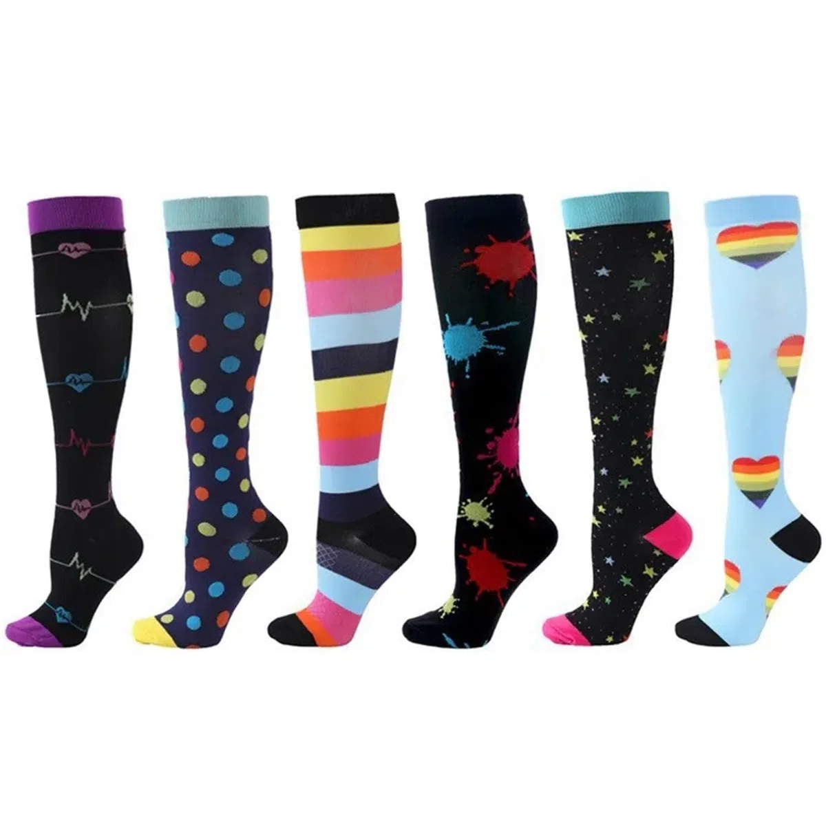 Chaussettes De Compression Chaussettes De Compression For Leggings Running Pressure Soccer Chaussettes Unisexes For Adultes Édition Network Red Pressure Nurse Men Sock Pour L'athlétisme, La Course, Le