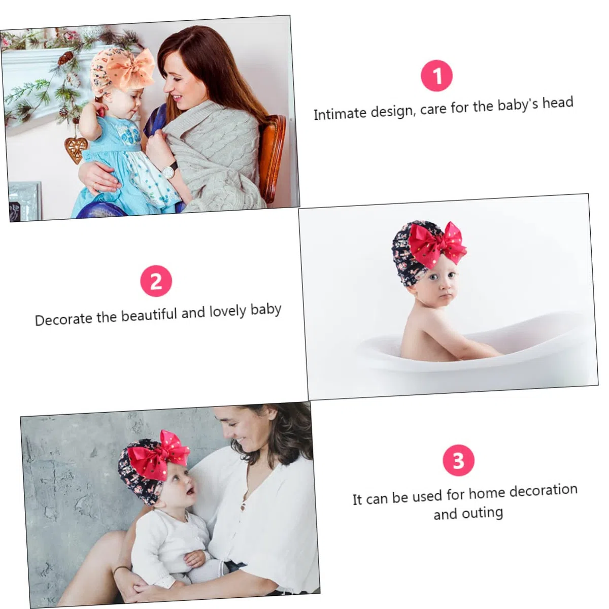 minkissy Chapeaux Garçon Fille Chic avec Nœud pour Bonnets Écouteurs Confortables pour Et Accessoires De Mode pour Toutes