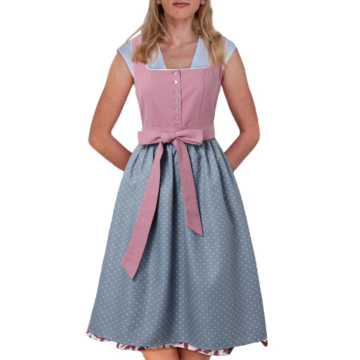 Robe Dirndl pour Femme, Costume Traditionnel Allemand de la fête de la bière Jupe Transparente