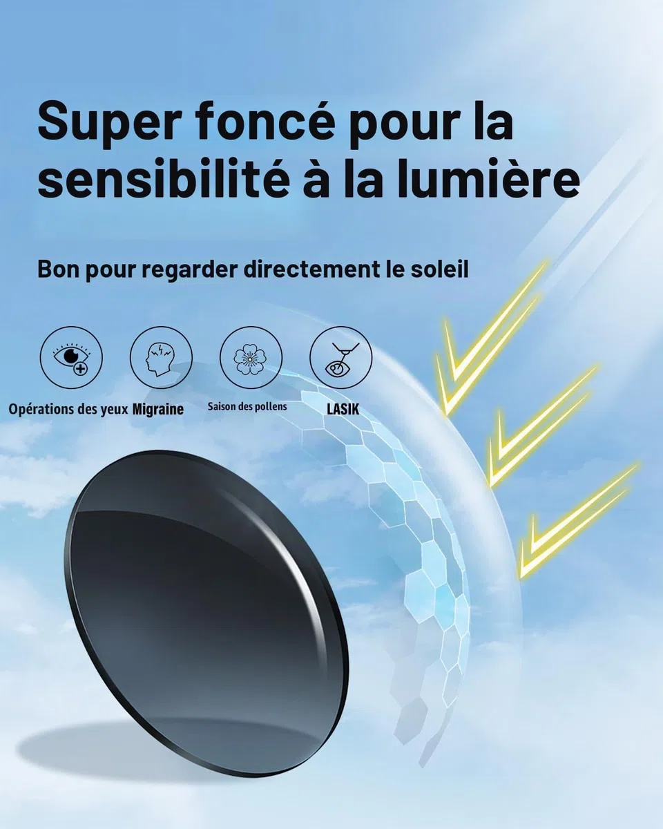 Bloomoak Lunettes de soleil polarisées à verres super foncés XL enveloppantes pour yeux sensibles à la migraine | Extra Large 150 mm