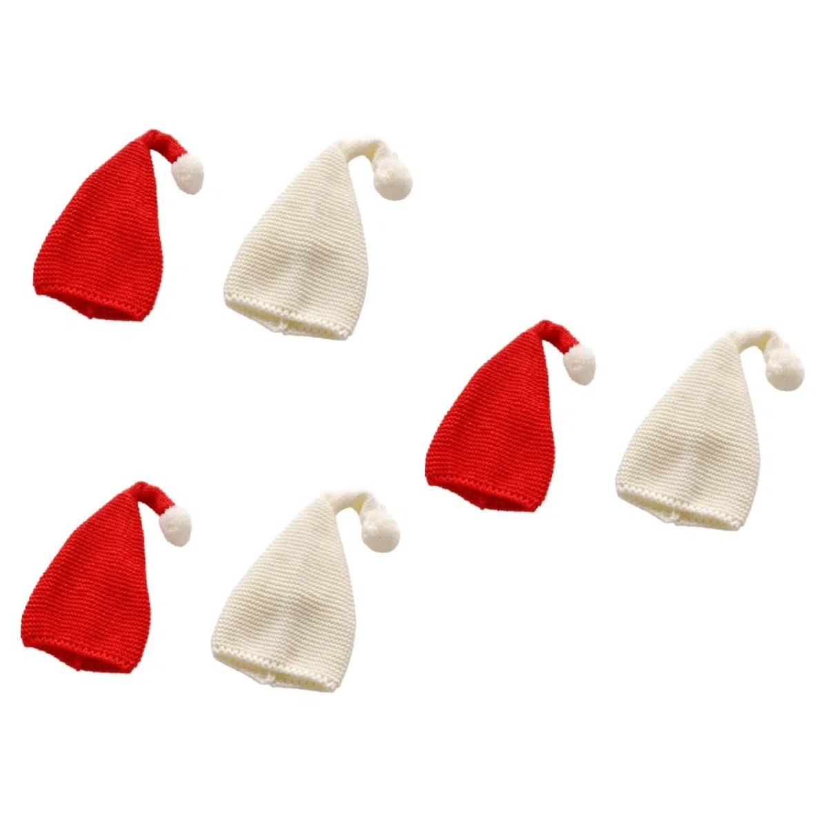 GALPADA 6 Pièces Chapeaux en Fil De Bois Chapeau D'elfe Mignon Bonnet Tricoté du Père Noël Bonnet Tricoté pour Bébé pour Enfants D'elfe pour Enfants Bonnets De Noël Rouge