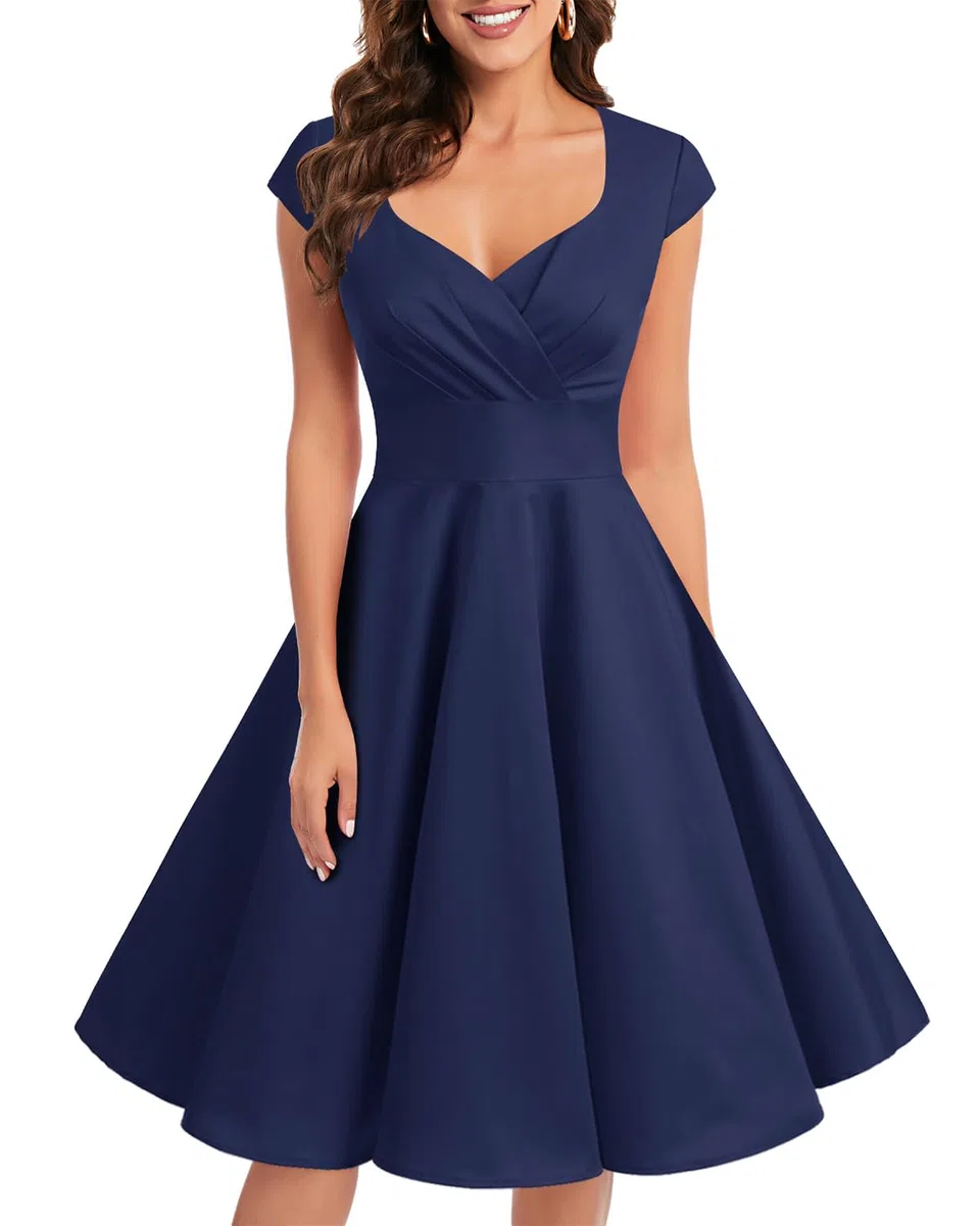 Bbonlinedress Robes de cocktail courtes pour femme - Style rétro des années 1950
