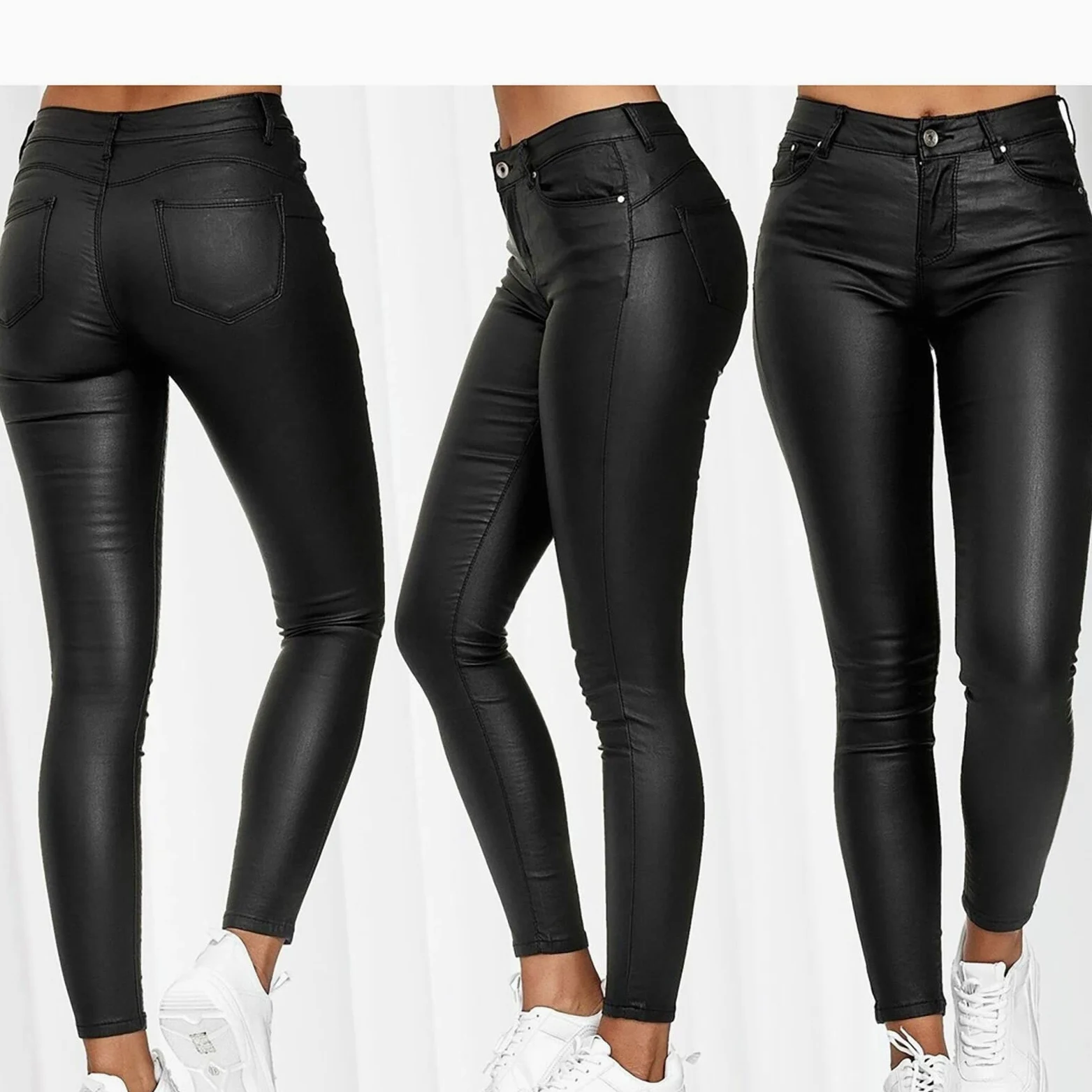 Leggings en Cuir for Femmes Leggings Push Up en Simili Cuir Leggings en Simili Cuir Taille Haute avec Doublure en Polaire Pantalon d'hiver Élastique Pantalon Leggings