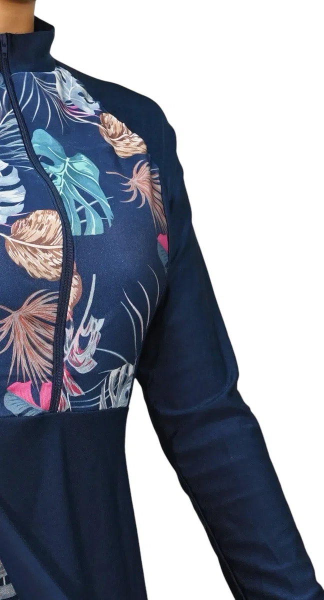 Burkini Intégral - Maillot de Bain Floral avec Jupe