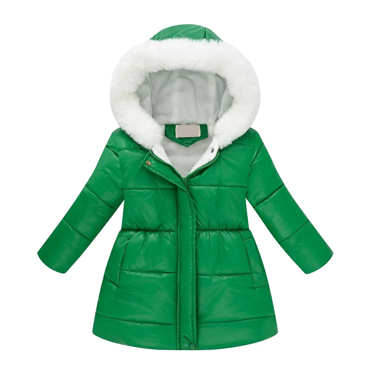 OBiQuzz Veste matelassée pour fille - Doudoune chaude - Veste d'hiver avec capuche - Veste demi-saison - Manches longues - Veste d'extérieur - Cardigan - Couleur unie - Classique - Manteau pour enfant