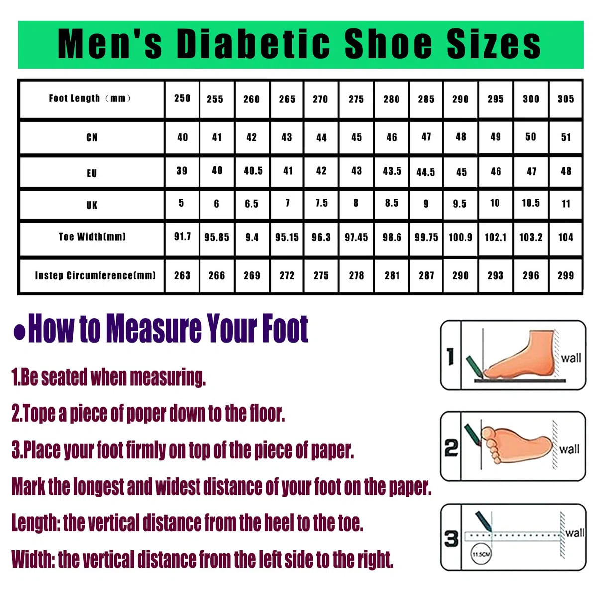 Chaussures pour Personnes DiabéTiques,Memory Foam Adjustable Walking for Elderly Arthritis Edema Swollen Feet Thumb Valgus Bunions.