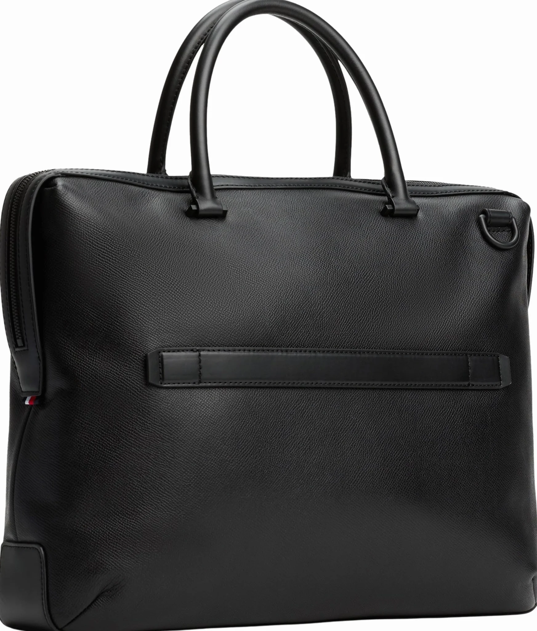 Tommy Hilfiger Sac pour Ordinateur Portable Homme Business en Cuir, Noir (Black), Taille Unique