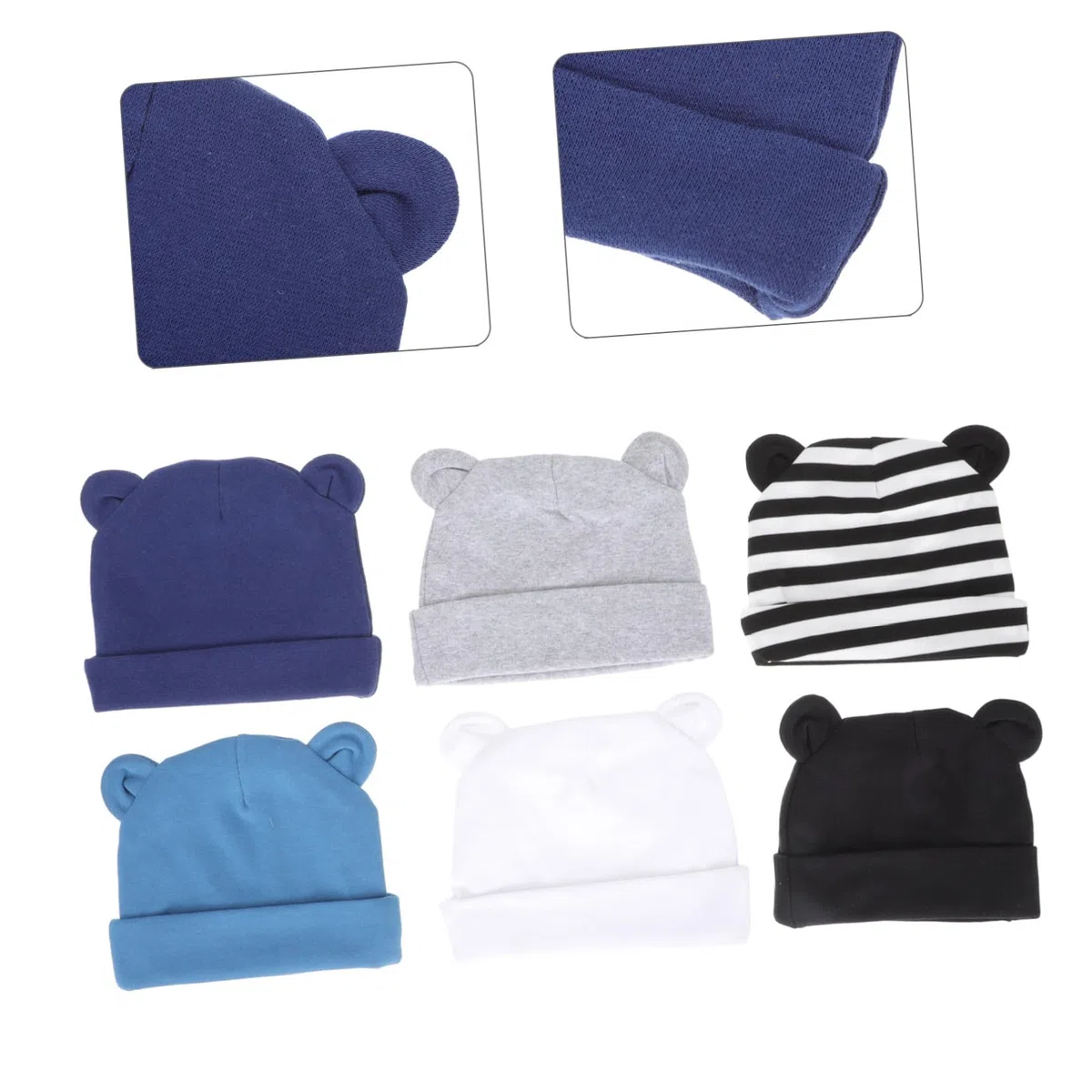 Healeved Chapeaux Coton pour Oreilles De Ours De Bonnets Colorés pour Photos De Garçon Fille Et Occasions Spéciales Et Respirant Optimal pour Peau Délicate Bébés
