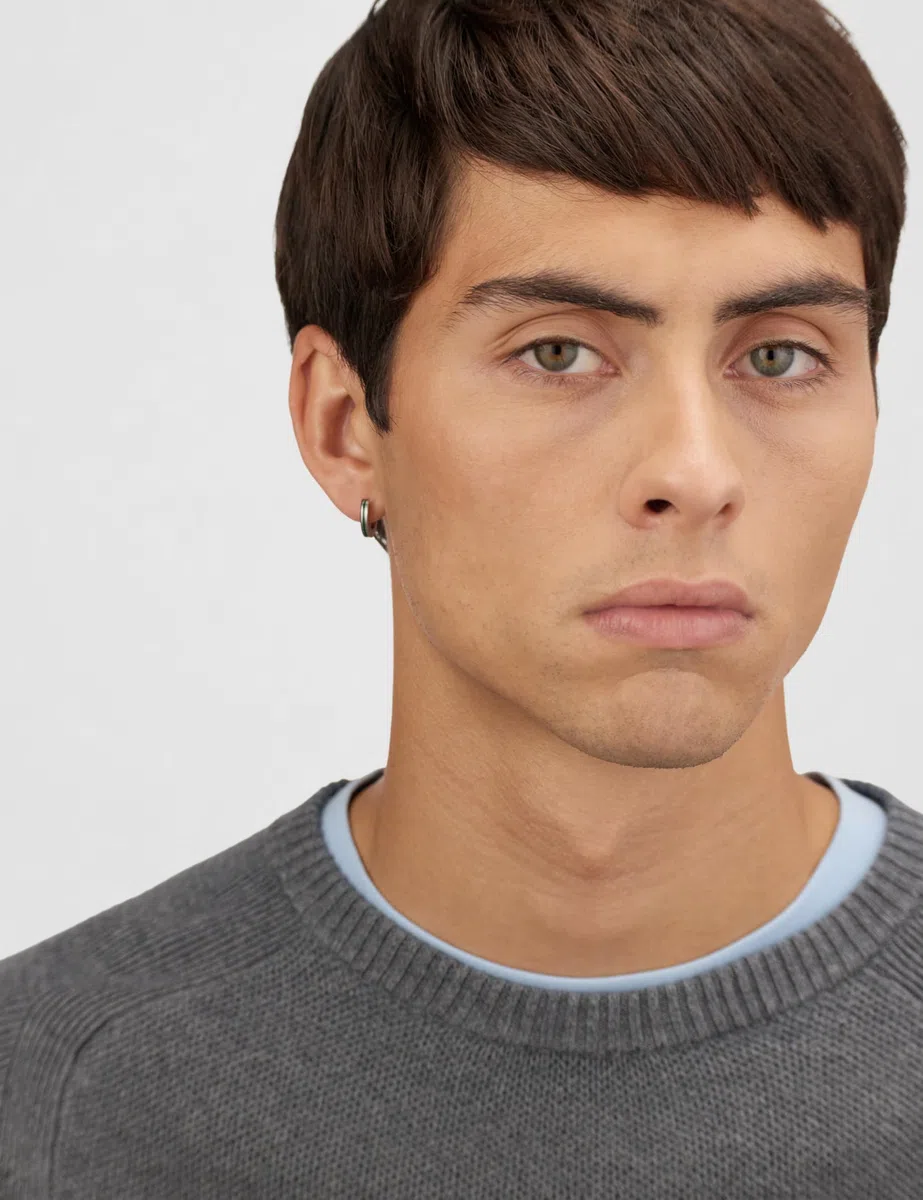 Lacoste Boucles d'Oreilles Hinge pour Homme Collection LACOSTE BASELINE en Acier Inoxidable - 2040087