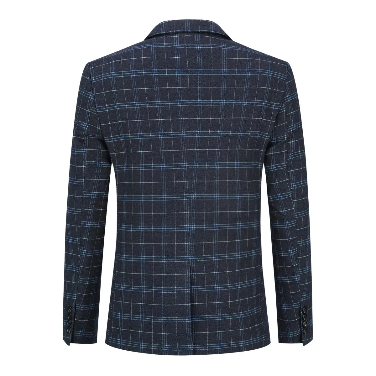 Allthemen Costume Homme 3 Pièces Tuxedo Slim Fit à Carreaux Deux Boutons d'affaire Mariage Trois Pièces Veste+Gilet+Pantalon Homme