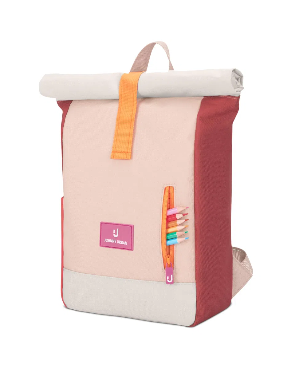 Johnny Urban Junior Sac à Dos Fille et Garçon Rouge - Junior Aaron - Backpack pour Enfant, Tout-Petits, École Maternelle & Élémentaire - Hydrofuge