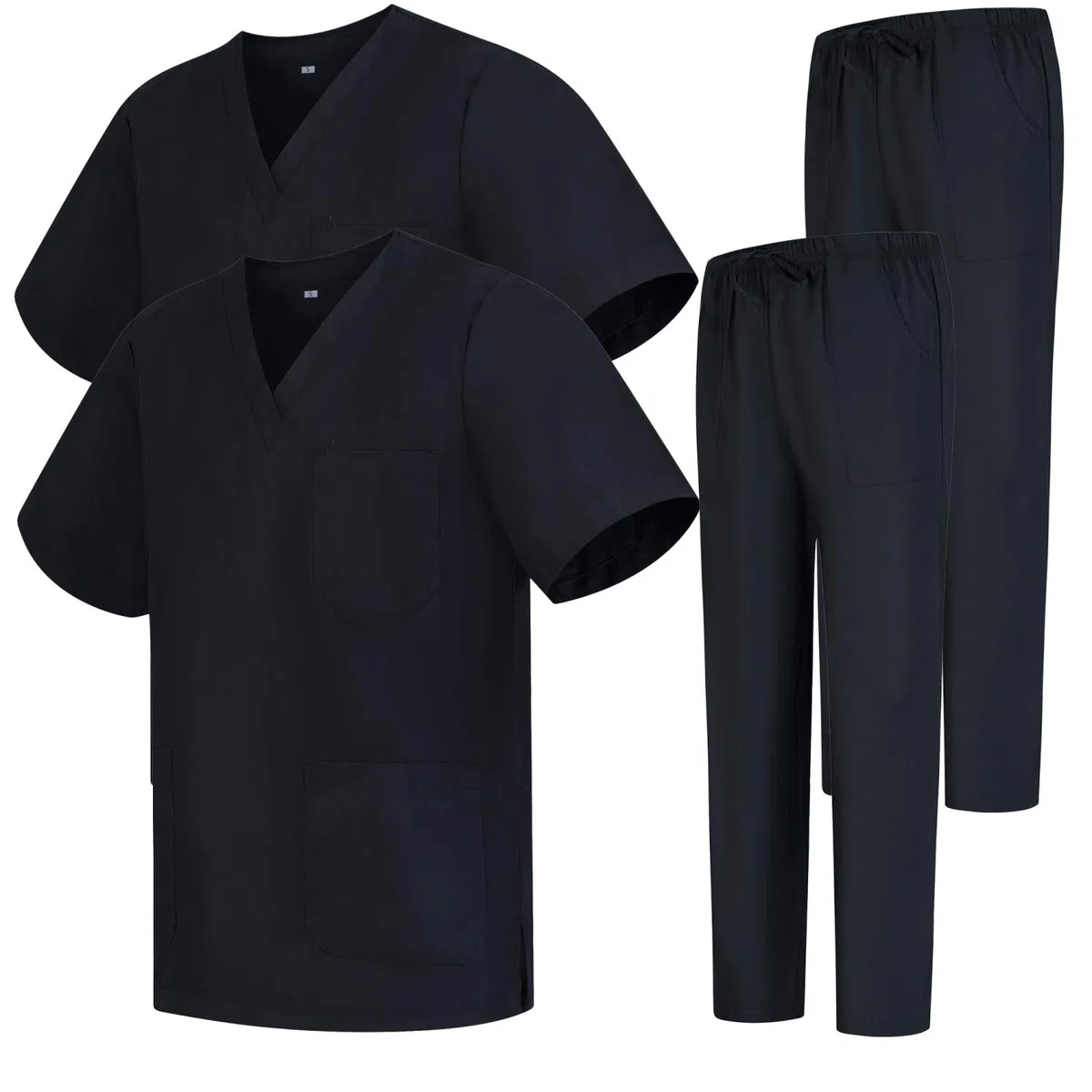 Misemiya - Pack * 2 Pcs - Ensemble Uniformes Unisexe Blouse - Uniforme Médical avec Haut et Pantalon 2-6801-6802