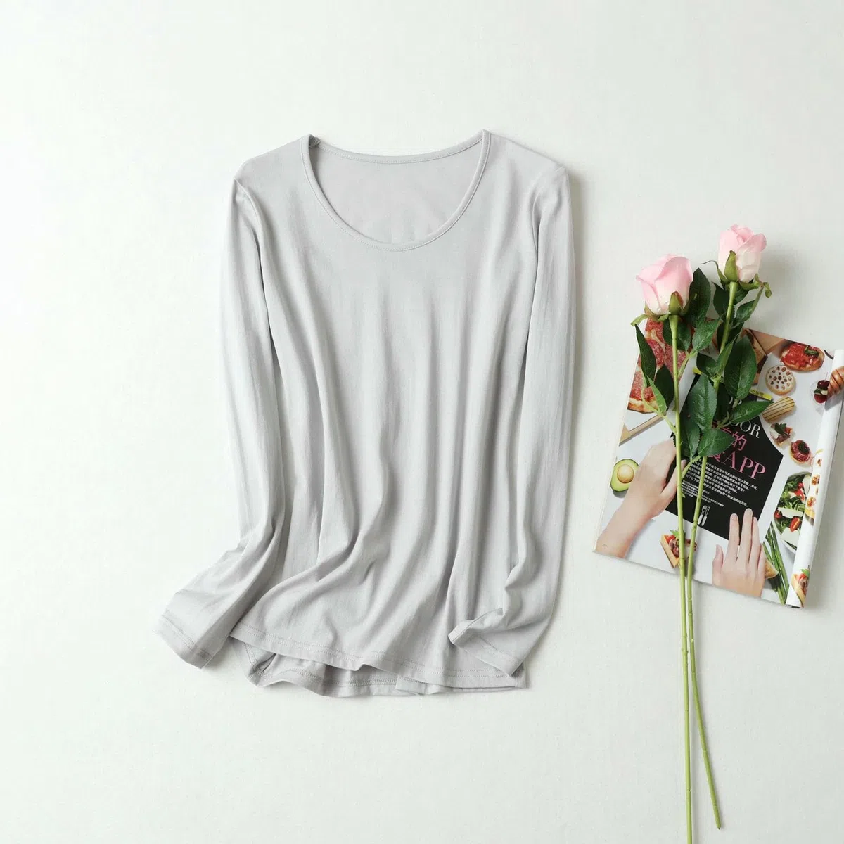 sous-vêtement Thermique Automne Et Hiver Slim Fit Coton De Soie Chaude Hauts Chauds Épais Rembourrés pour Les Femmes-Couleur Viande-XXL