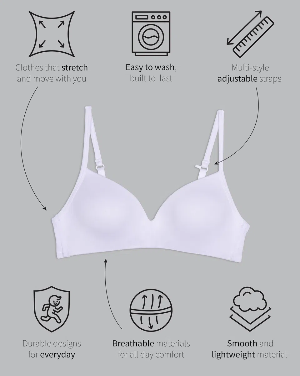 Calvin Klein Lot de 2 brassières à bonnets souples pour fille