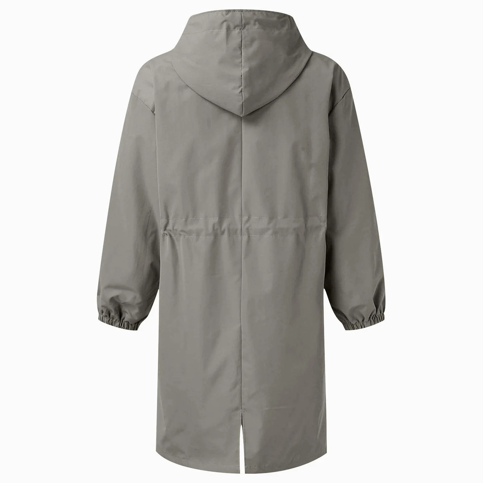 Generisch Manteau pour femme, trench long avec capuche, manteau d'été léger, coupe-vent, parka, manteau de transition, veste d'extérieur décontractée, coupe-vent, manteau de transition, gris, 4XL