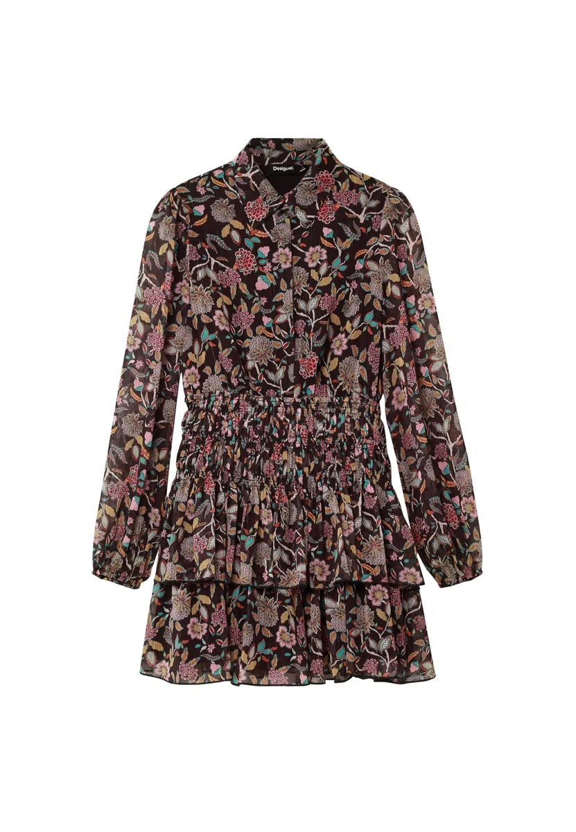 Desigual Robe Tissée À Manches Longues pour Femme Robe Femme