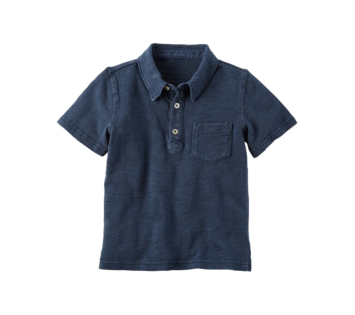 Carter's Baby Boys' Garment-Dyed Slub Jersey Polo, 6 Months Navy