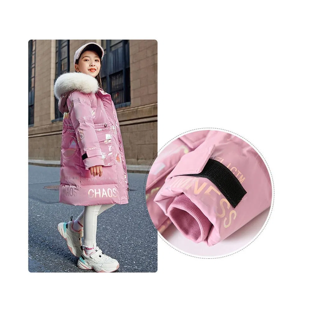 Veste d'hiver pour enfant fille parka d'hiver garçon avec capuche en fourrure Parka chaude d'extérieur Manteau d'hiver Veste de neige Garçon Parka Enfant Fille Enfant Veste matelassée Fille