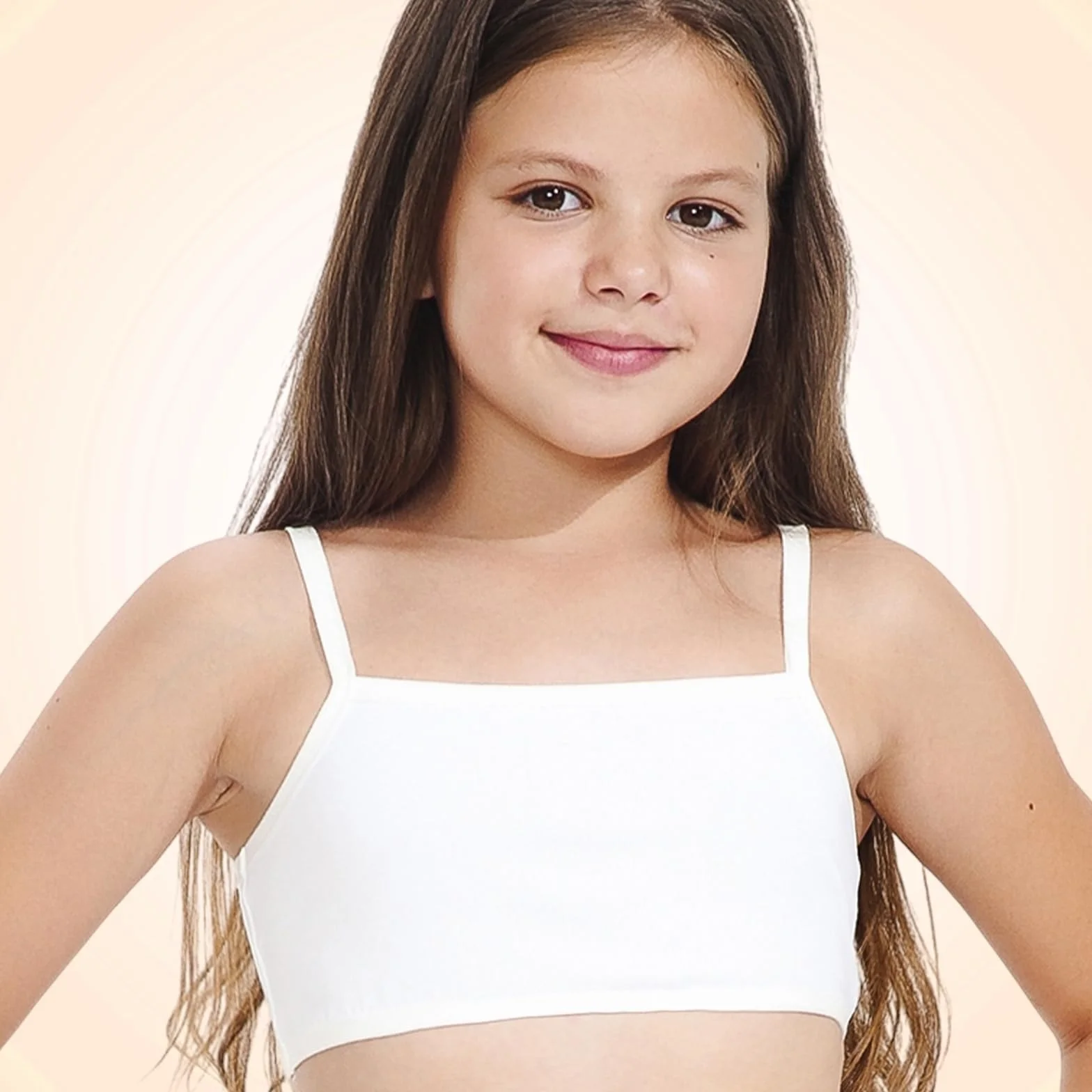 HXZASFG Lot de 3 Soutiens-Gorge de Sport pour Filles, Soutien-Gorge de Sport en Coton Doux pour Filles, sous-vêtements d'entraînement avec Coussinets Amovibles, Soutien-Gorge Court pour Filles de