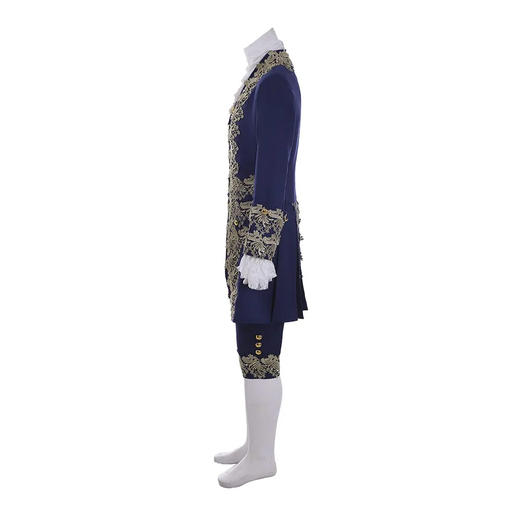 Costume rococo pour homme du XVIIIe siècle - Robe baroque des années 1700 - Ensemble veste et pantalon - Tenue prince d'Halloween