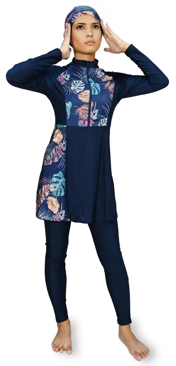 Burkini Intégral - Maillot de Bain Floral avec Jupe