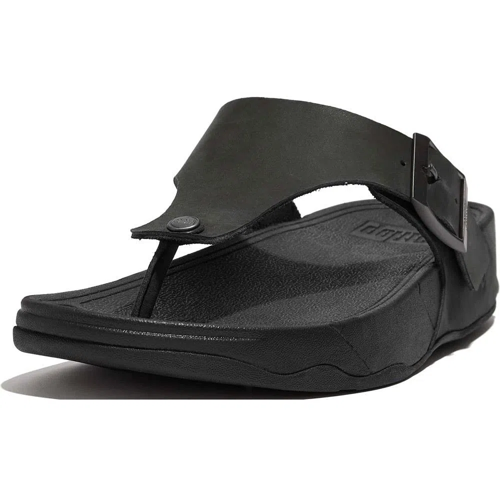 Fitflop Homme Trakk II Mens Buckle Leather Toe-Post Sandals Tongues