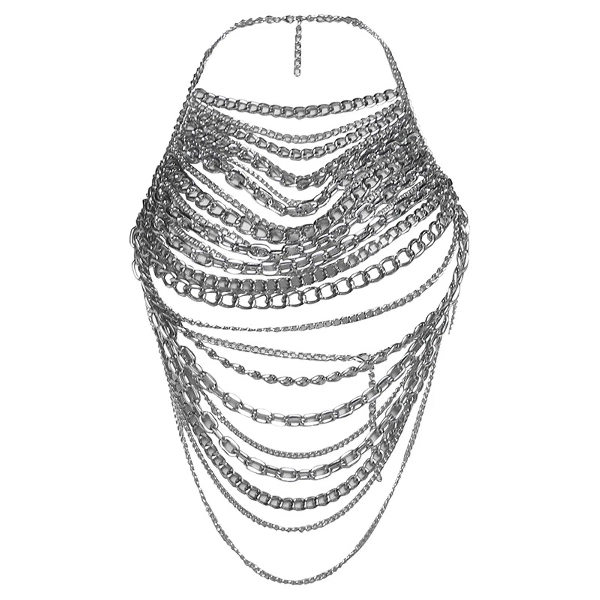 Chaîne de corps tendance - Bijoux de corps élégants - Texture métallique pour améliorer n'importe quelle tenue - Chaîne en métal dos nu