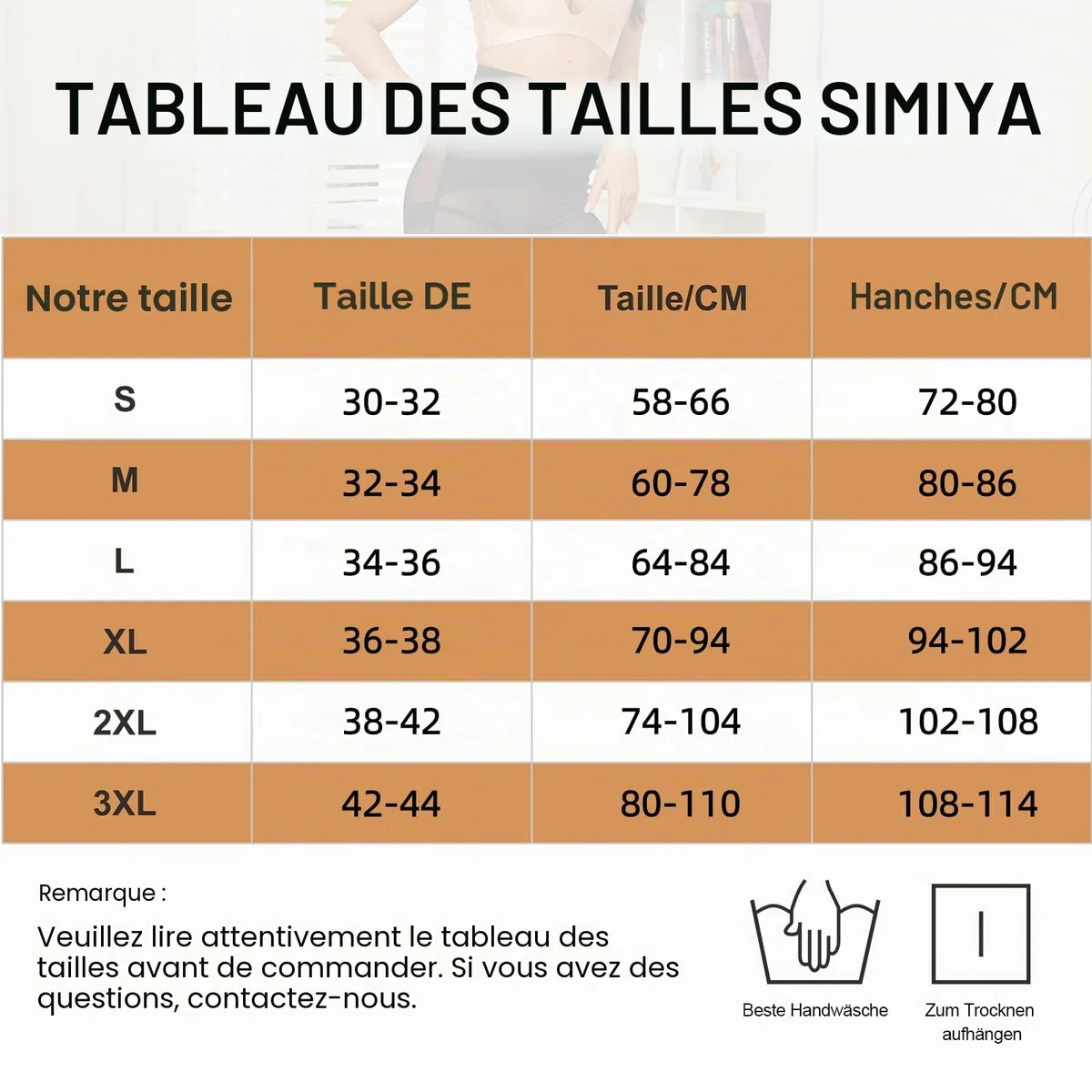 SIMIYA Femme Culotte Gainante Taille Haute Invisible sous Vetement Ventre Plat Contrôle Sculptante Gainante Anti Frottement Cuisse Minceur Shapewear
