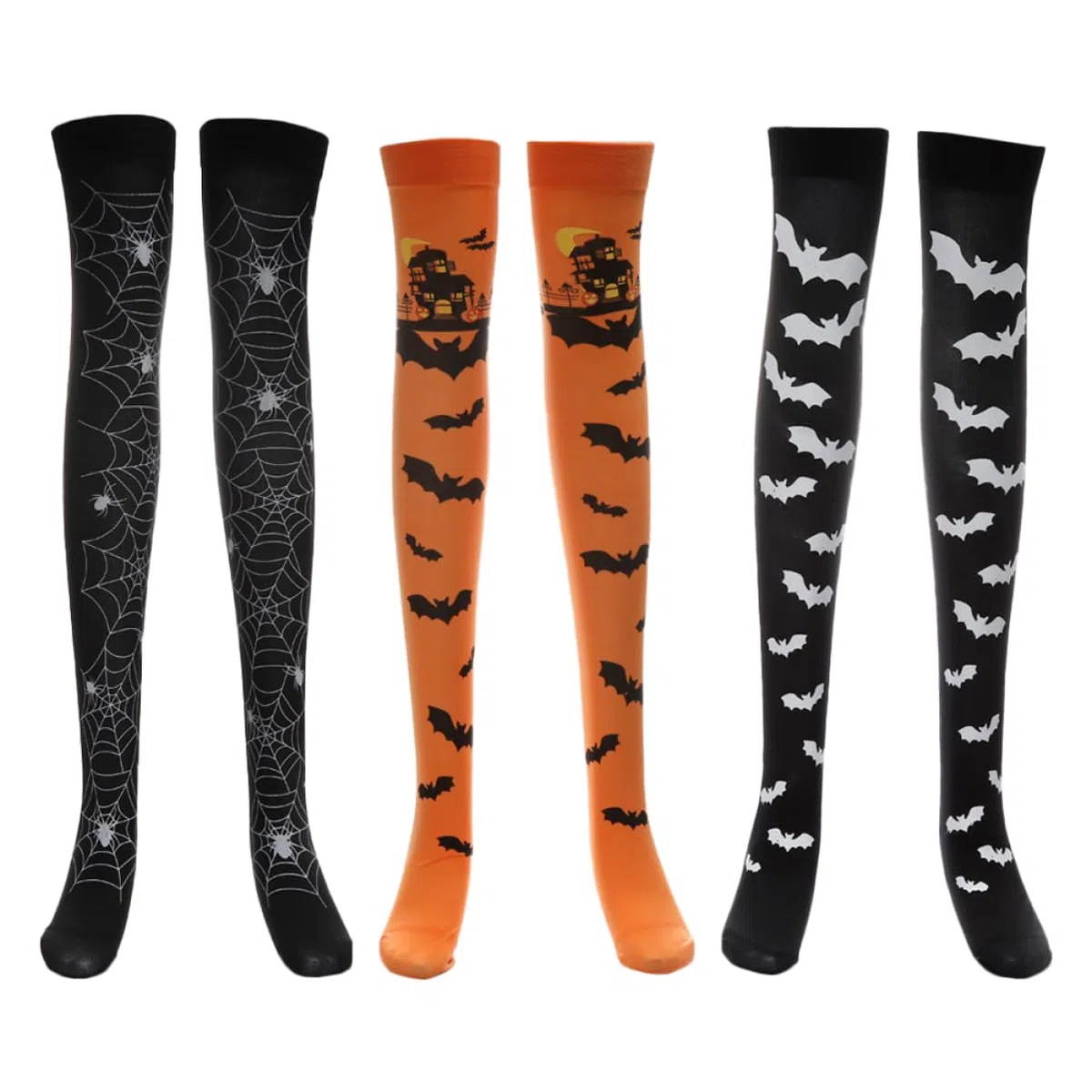 SHERCHPRY 9paires Chaussettes Halloween Cosplay Longues Chaussettes De Fête Pour Femmes Pour Déguisements Et Événements Festifs
